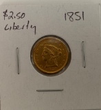 1851  $2.50 Liberty gold piece