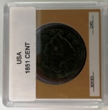 1851  one cent piece