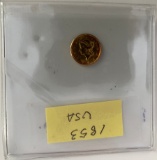 1853  $1 gold piece