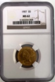 1907  $5 gold piece