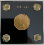 1878 Gold 3 dollar piece