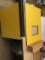 Yellow phenolic router table and extension table , misc steel legs