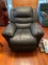 Dark grey leather reclining chair