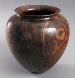 Walnut burl vase