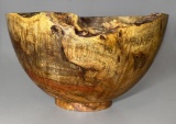 Carob natural edge bowl