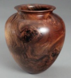 Walnut burl vase