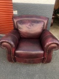 Leather arm chair