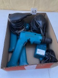 Two Skil palm sanders, three Makita drills