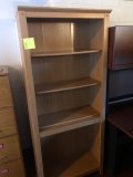 Wood bookcase with four shelves