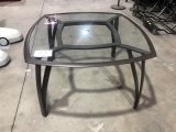Aluminum Frame Glass Table