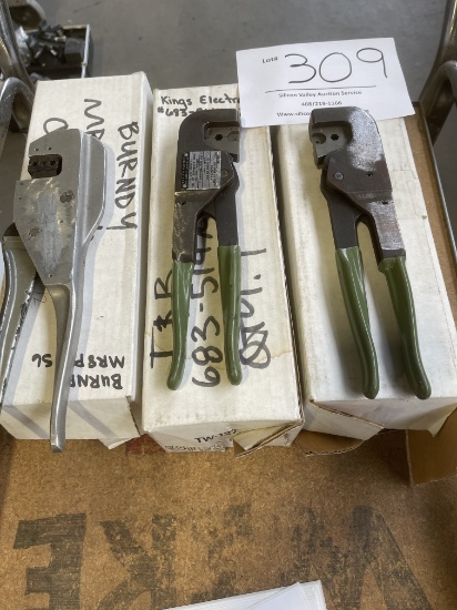 1 Thomas & Betts hand crimp tool; 1 Bendix hand crimp tool; 1 King's Electronics hand crimp tool