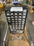 Metal parts cabinet w/contents - die sets and stripper blades