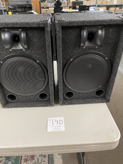 Black Felt Speakers, Pair, 11" Wide By 16" Tall