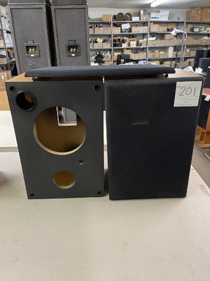 Speaker Cabinets Pair, Brown Wood, 12"w X 9 1/2 D X 18"t