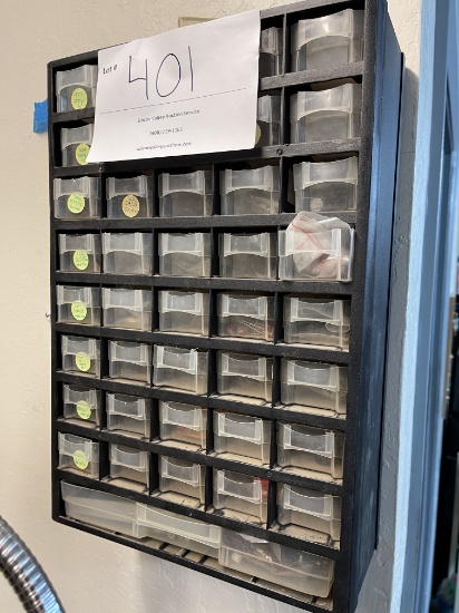 Wall Mount Parts Rack With Electronic Components