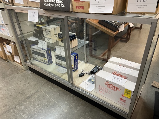 Display Case - With One Half Glass Shelf 60" Wide X 20" Deep X 37 1/2" Tall