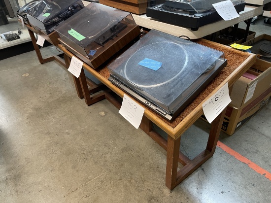 Two Wood, Tilted Display Stands