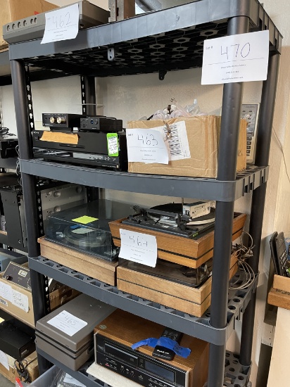 Storage Rack, Black Plastic With Five Shelves 36" Wide X 18" Deep X 74" Tall