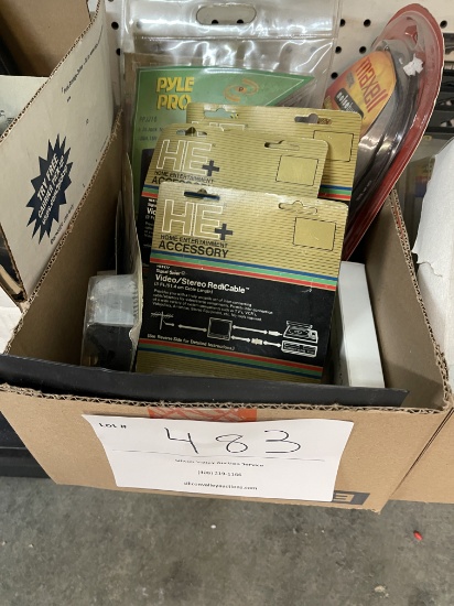 Box Of Miscellaneous Audio Cables