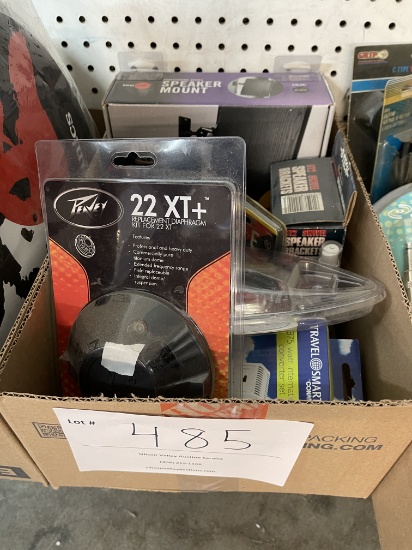 Box Of Speaker Mounts; International Converters; Handsfree Headset; Misc Adaptors