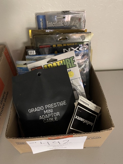 Box Of Miscellaneous Audio Cables