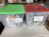 Two Large Plastic Containers With 10