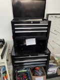 Craftsman Black Metal Tool Cabinet, Two Pieces Top And Bottom