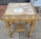 Gold accent table with marble  31