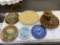 Two handpainted wood plates, large platter and more