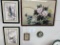 Pair of silk embroidered pictures, floral picture and more