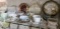 Shelf of tea cups and saucers, plates (approximately 17)
