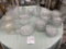 Seventeen crystal dessert bowls, eight candy dishes, ice bucket