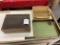 Victorian writing desk, wood letter tray and more