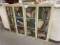 Hand painted books on shelves wood screen  36 1/2
