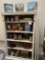 Contents of five shelves - tins, dishes, knick knacks and more
