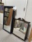 Two wood framed mirrors