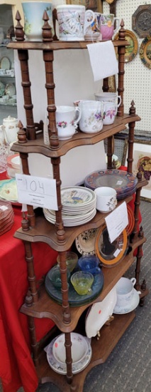 Victorian walnut What Not Shelf - four shelves (items not included)