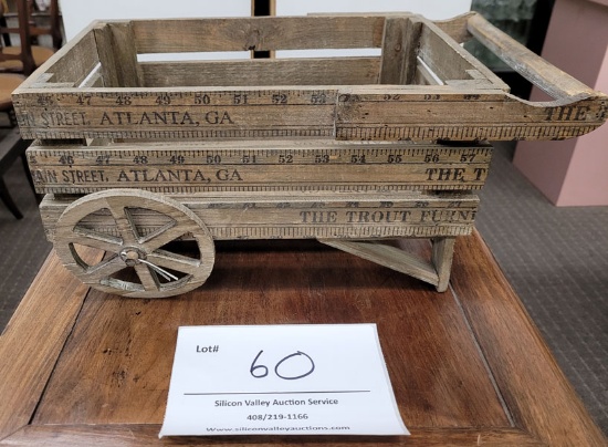 Antique toy wagon made from yard sticks
