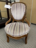 Ladies velour chair with castors  37 1/2