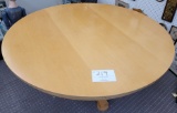 Large round wood table with pedestal  29