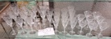 Crystal - eleven goblets, twelve wine glasses, eight sherry glasses