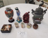 Japanese and Asian pieces - vase, Geisha, Buddah and more