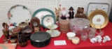 Collection of various plates, vases, punch bowl and other items