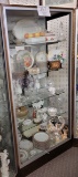 Display cabinet (items not included) mirrored back, glass doors, lights