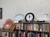 Six plates with plate stands