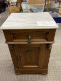 Victorian nightstand with marble top