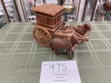 Hand carved wood Chinese carriage
