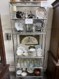 Decorative chrome shelf unit (items not included)