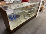 Display case glass and faux wood  38