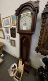 Antique wood grandfather clock with parts, key is missing